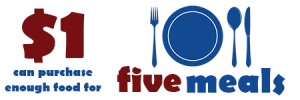 1 dollar five meals small